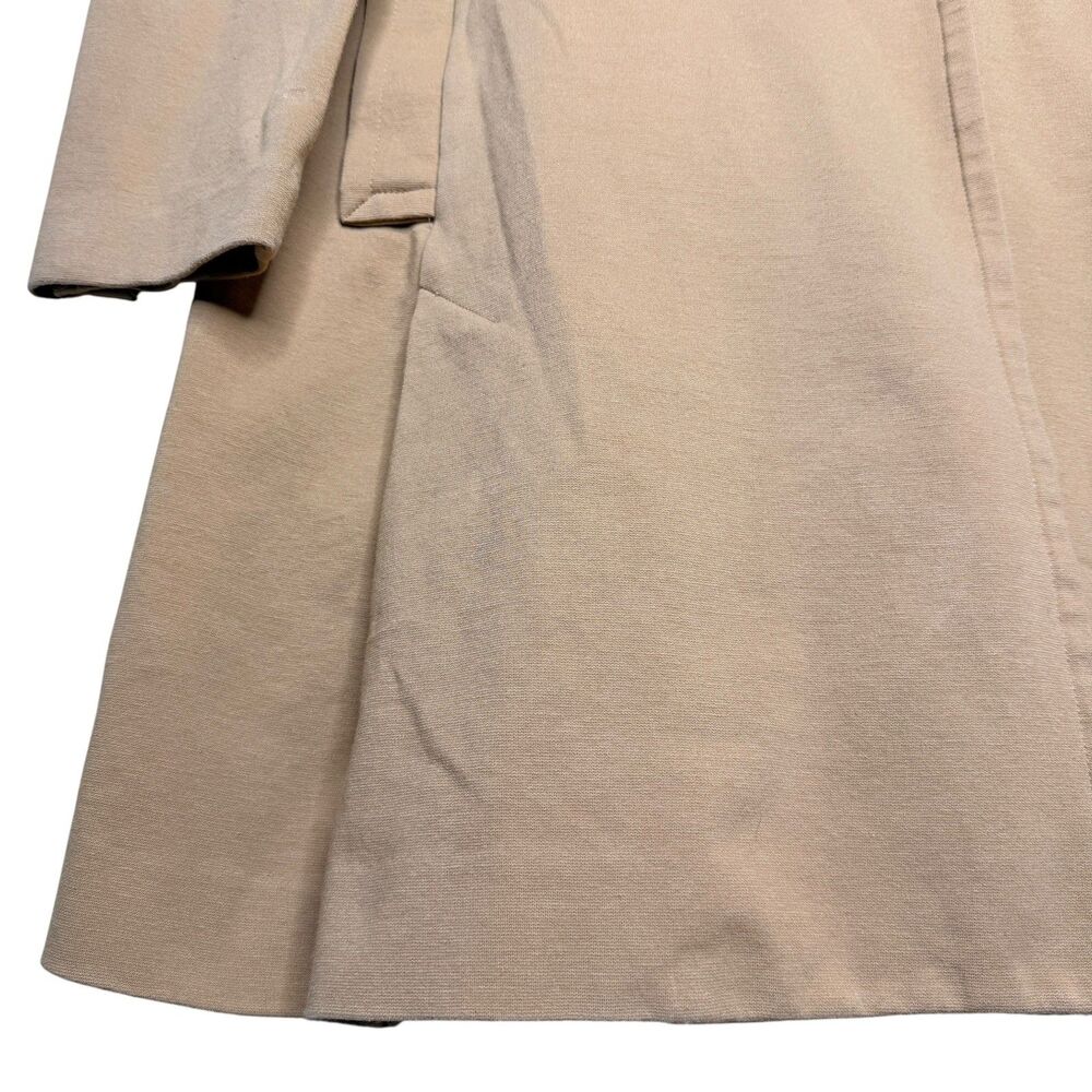 Cabi Casablanca Trench Coat Size M Tan Camel Classic Ponte Knit Statement Piece - Picture 2 of 14